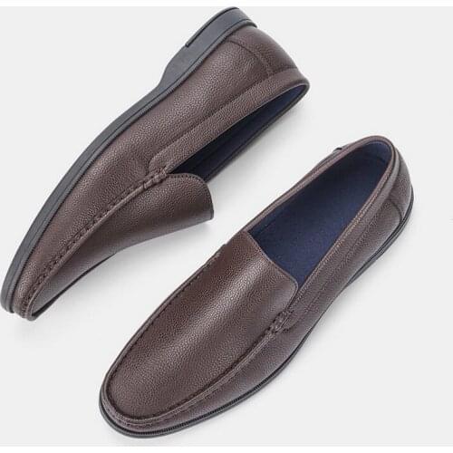 British Fashion Men Brown Casual Loafer Shoes Round Toe Slip On Flat Platform Boat Zapatos Moccasin Leisure Size 40-45 ERRFC