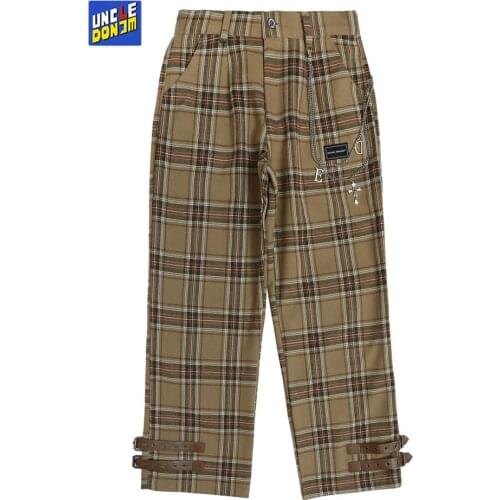 Uncledonjm Men's Checked Trousers
