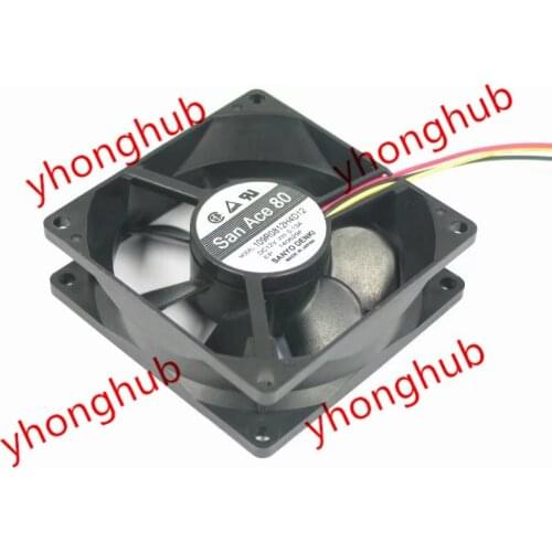 SANYO DENKI 109R0812H4D12 DC 12V 0.13A 80x80x25mm Server Cooling Fan