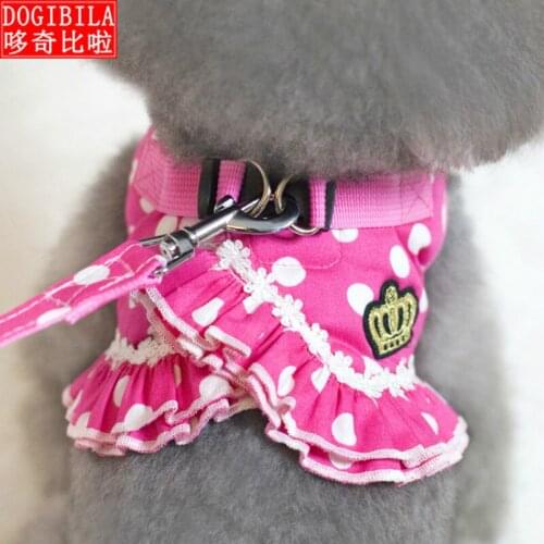 Wave Dog breasts Pet Vest Traction rope Poodle Doggy Pet chest strap / Chest and back clothes