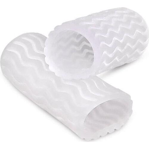 H7JC Closed Gel Toe Cushion Tube Sleeve Corrugated Corn Pad Anti-Wear Protectors Fingers Blisters Calluses Pain Relief