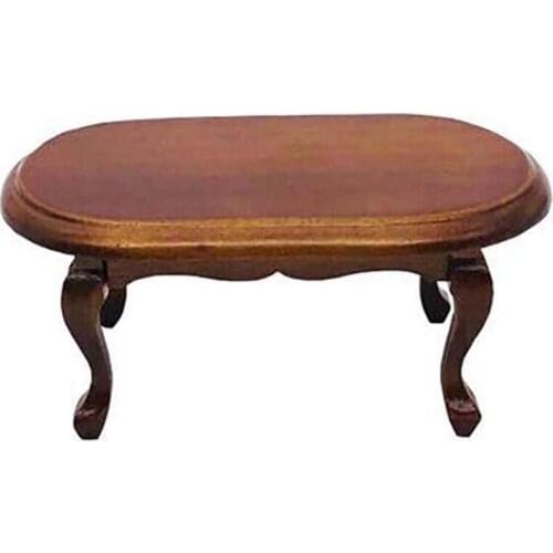 1:12 Dollhouse Miniature Furniture Teatable Coffee Table Living Room Toy Red Table,Dollhouse Decoration Accessories