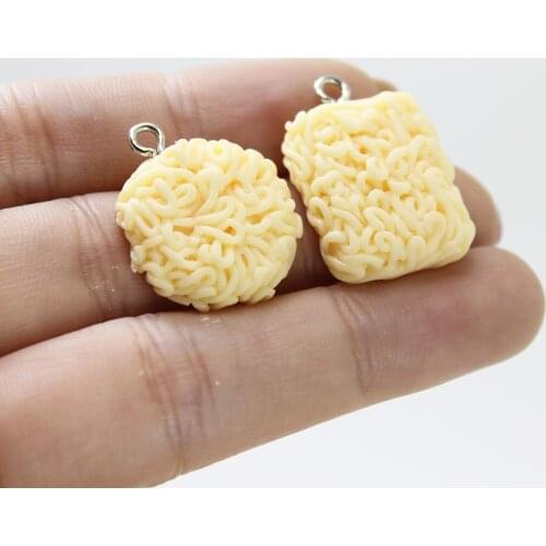 10pcs 3D Noodles Food Resin Charms for Earring DIY Fashion Jewelry Accessories Send In Pair