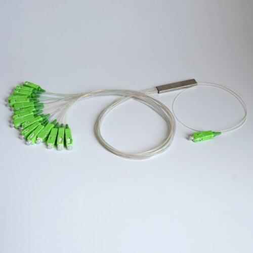 Free Shipping 10pcs/lot FTTH 1X16 PLC SC/APC SM 0.9mm PVC G652D 1m FTTH Fiber Optic Splitter SC APC