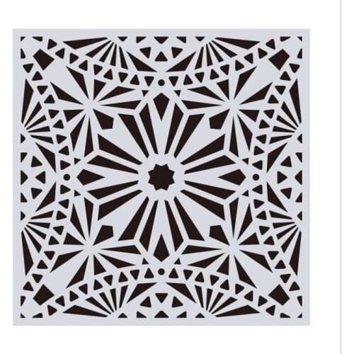 15*15 Mandala Layering Stencils for Diy scrapbook/photo album Decorative Embossing Painting Drawing stencil,home decor