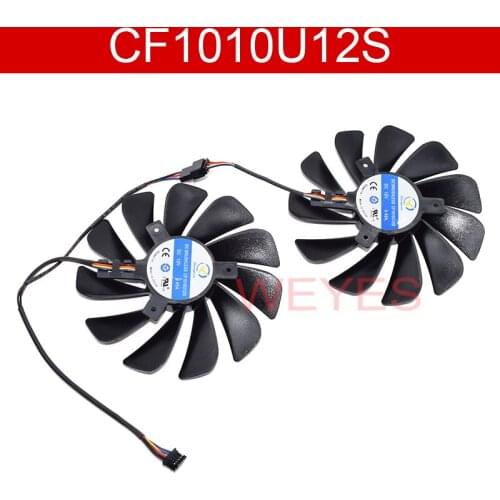 2PCS CF1010U12S 95MM DC 12V 0.45A for XFX RX 580 590 RX580 RX590 Graphics Card Cooling Fans A pair NEW
