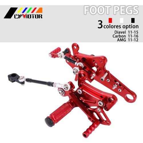Motorcycle Accessories Stainless Rearsets Adjustable Foot Pegs Pedals For Ducati Diavel 2011-2015 Carbon 2011-2016 AMG 2011-2012