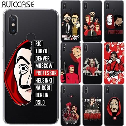 Spain TV LA CASA DE PAPEL Silicone Case Cover For Xiaomi Mi A1 A2 Mi 9 8 Lite Redmi Note 10 5 4 4X 5A 6A 5 Plus 6 7 8 Pro