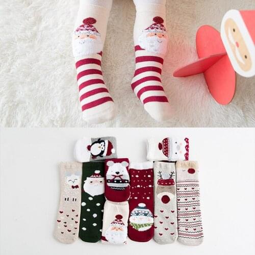 Merry Christmas Baby Sock Kid Boy Girl Leg Warmers Santa Claus Toddler Girl Socks
