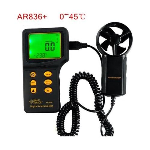 Range: 0.3~45m/s Wind Speed meter Measure AR836+ Digital Handheld Air-flow Anemometer
