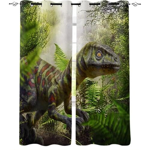 Dinosaur Jungle Modern Curtains for Living Room Bedroom Kitchen Curtains Drapes Window Treatments