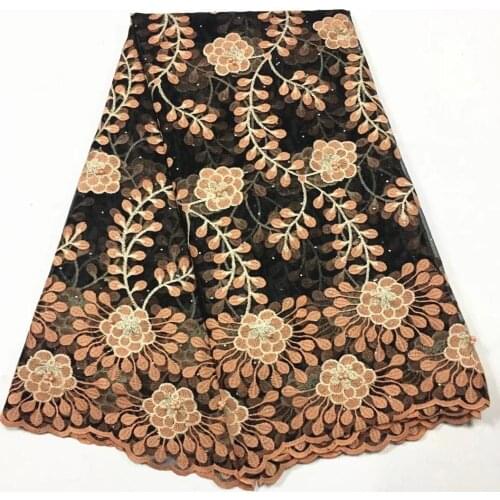 French Tulle Mesh Lace Fabric 2020 High Quality Fabric With Beads And Stones For Bridal Dresses African Nigeria Embroidery Lace