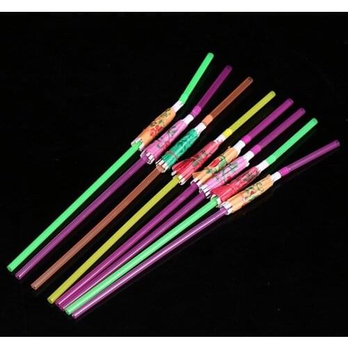 Hot sell 2000pcs Plastic Straw Cocktail Parasols Umbrellas Drinks Picks Wedding Event Party Supplies