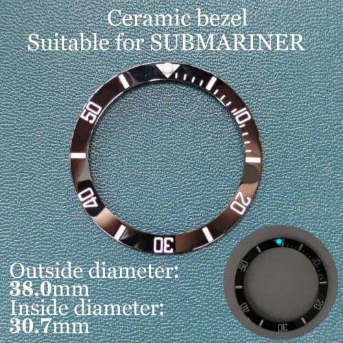 38mm 2021 New Style Advanced Engraved Ceramic Bezel Suitable For 40mm Case Accessories