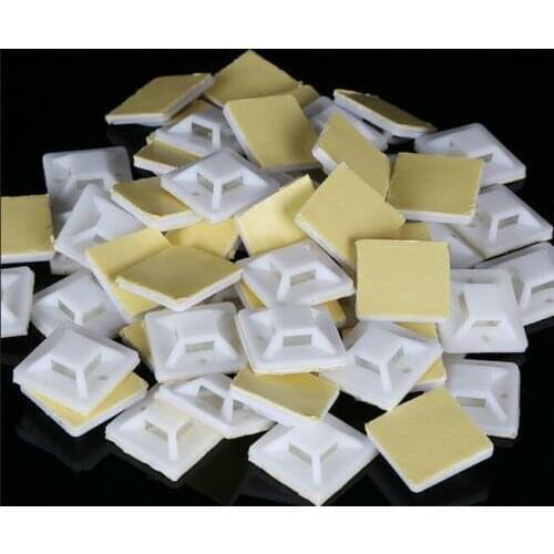 ADHESIVE CABLE TIE MOUNT CLIP 0.78 INCH ZIP TIE HOLDER WALL INSTALL