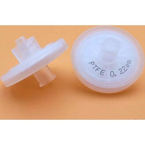 Lab DIA28mm Luer Interface 0.22/0.45/1.0/3.0um PTFE Micro Gas Filter Connector for Water Vapor Resistance