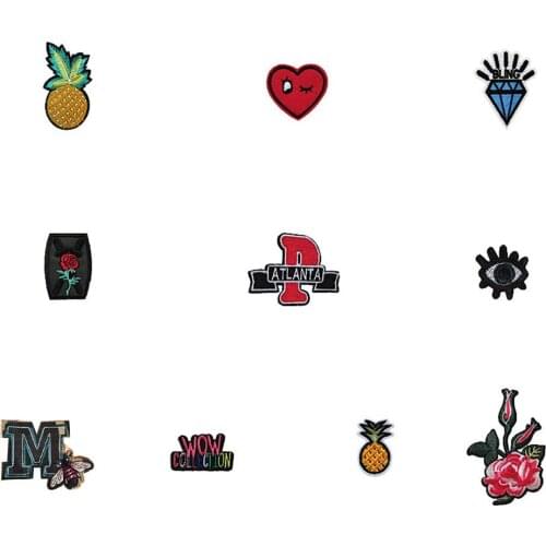 Cartoon Hot melt adhesive Applique Embroidery Patch DIY Iron on patches Clothing Accessories Badges 1pcs sell C5871-C5889