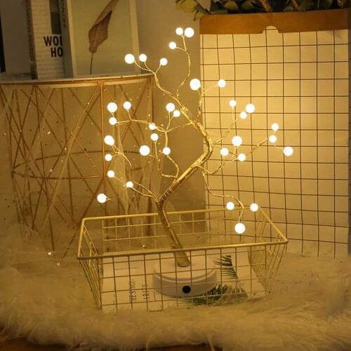 36/108 LED Desktop Bonsai Tree LED Lights Battery/USB Plug Operated LED Artificial Tree Christmas Home Decorations