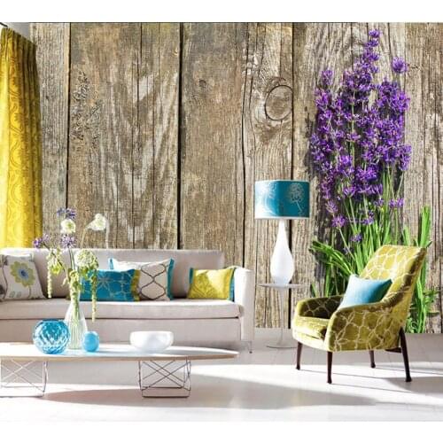 CJSIR Custom Lavender Flowers Wallpaper Living Room Photo Mural Wallpapers Bedroom Papel De Parede 3D Wall Papers Home Decor