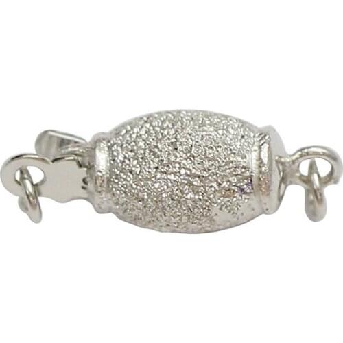 Beadsnice Sterling Silver Oval Connector Clasp Diy Jewely Wholesale Supply Jewelry Making Accessories