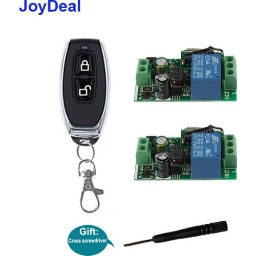 JoyDeal 433Mhz Wireless Remote Control Switch AC 110V 220V 1CH Receiver Module And Electric Garage Door Transmitter Switch DIY