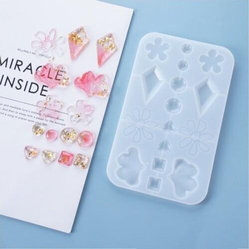 DIY Dangle Eearrings Silicone Mould Crafts Jewelry Pendant Making Tools Crystal Epoxy Resin Mold