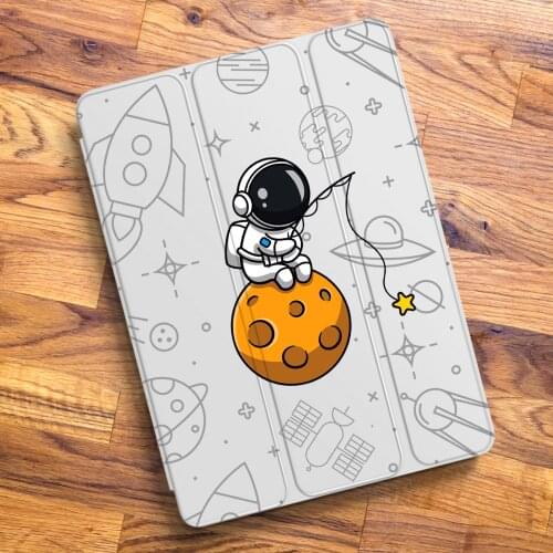 Astronauts for Air 4 iPad Pro 2020 Case Cute Air 1 With Pencil Holder 8th 7th 12.9 Pro 2018 Mini 5 Cover Silicone For 10.5