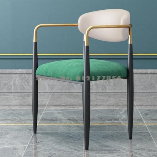 Nordic light luxury dining chair modern minimalist chair stool home backrest desk chair makeup chair casual armchair