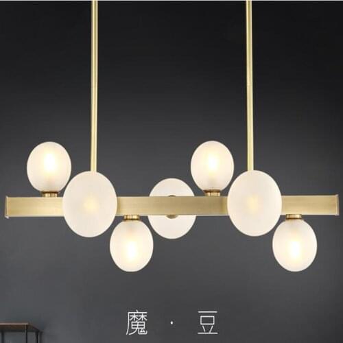 Modern Light Luxury Chandeliers Pipe Suspension Horizontal Chandelier Dining Room Ceiling Hanging Lamp Kitchen Island Droplight