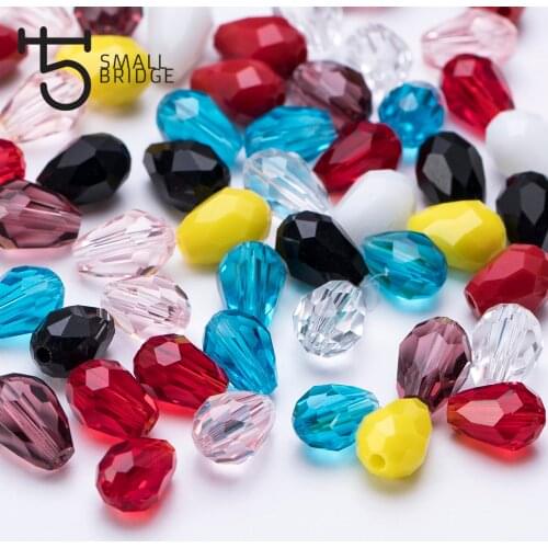 Mixed Color Austria Teardrop Crystal Beads For Jewelry Making Earrings Diy Craft Loose Faceted Glass Briolette Beads Z808