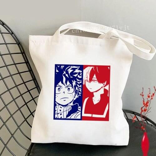 My Hero Academia shopping bag eco shopper handbag recycle bag shopping bag cloth sac cabas string tote sacolas