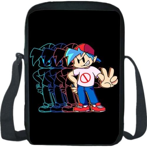 Friday Night Funkin Shoulder Bags Music Rhythm Game Teen Zipper Fashion Messenger Bag Crossbody Rucksack Children Bookbag