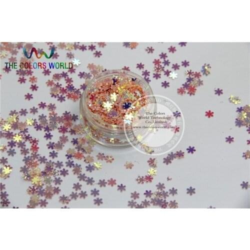 ZXHJ-100 Sequins Snowflake shape Bullion Light Color accessory for nail Art or DIY decoration 1pack=50g