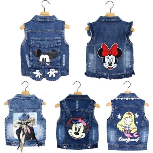 Boys Girls Sweatshirt Vest Jacket Mickey Autumn Winter Casual Children Clothes Cute Cartoon Outfit Fashion Costume