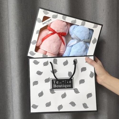 Bear shaped warp knitted coral velvet pineapple soft absorbent towel Festival gift