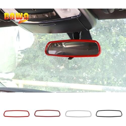 BAWA Interior Mouldings Car Inner Rearview Mirror Frame Decoration Ring Cover Stickers For Dodge Charger 2010