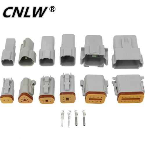 1 Set DT-(2/3/4/6/8/12Pin) Connector Automobile waterproof wire electrical connector plug 22-16AWG