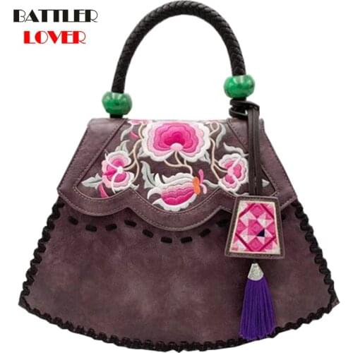 Flowers Embroidery Handbags For Women 2021 Classic Tassel Design Bags For Female Beading Fashion Purse Lady Bohemian Beach Totes