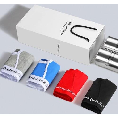 Male Panties Cotton Triangle Comfortable Breathable Mens Panties Underwear Man4-piece Set