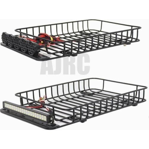 1/10 RC climbing car metal luggage rack For AXIAL SCX10 TRX4 D90 TF2 CC01 LC80 luggage rack with light