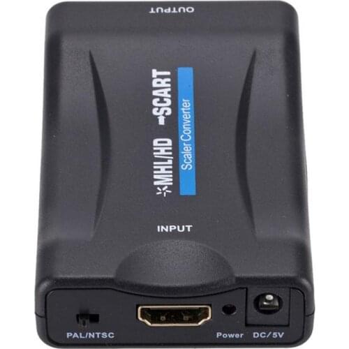 1080P HDMI-compatible To SCART Video Audio Upscale Converter AV Signal Adapter HD Receiver For DVD, For Sky Box, For STB