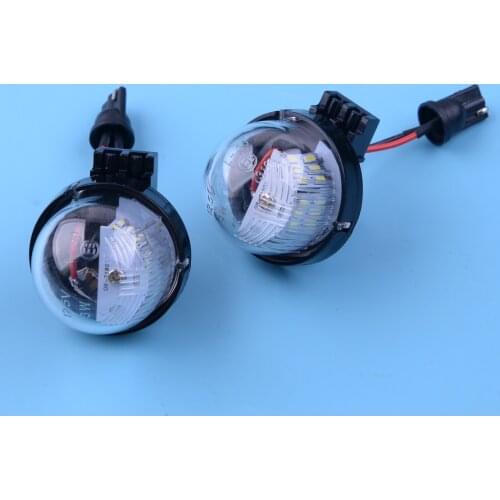 CITALL 3.7x4.5cm 2pcs White LED License Plate Light Lamp Fit For Suzuki Vitara Fourth Generation 2015 2016 2017