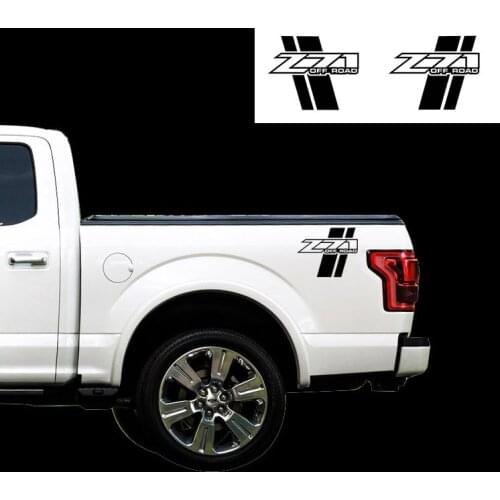 2pcs Sets Side Bed Back Graphics Strip Decal Sticker Z71 OFF ROAD For Chevolet Cololado