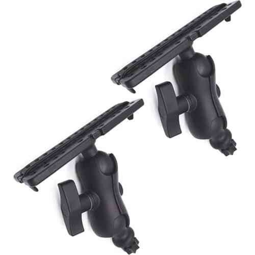 2Pcs Ball Mount with Fish Finder and Universal Mounting Plate Kayak Accessories,Inner Hexagon Base for Most Bases