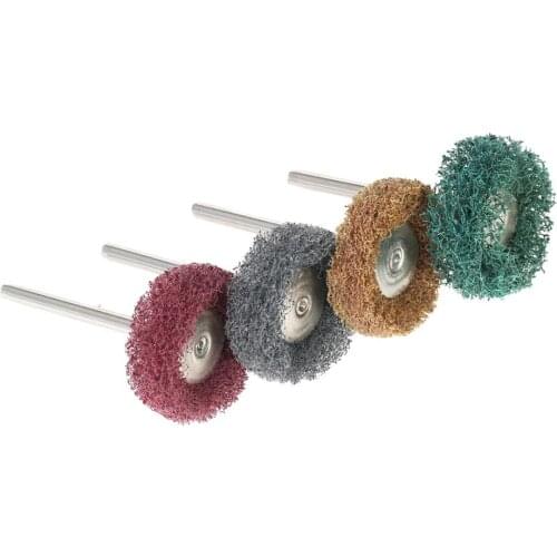 20Pcs/Set Mini Brush Scouring Pad Abrasive Wheel Nylon Grinding Sanding Head Buffing Polishing Abrasive Wheel Tool