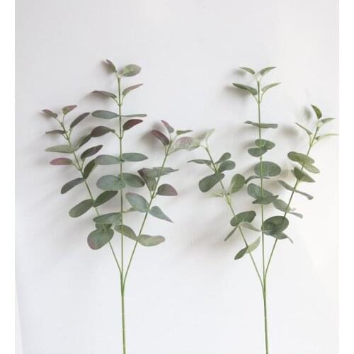2018 new Artificial Silver Dollar Eucalyptus Leaf For silk Flowers Household Store Dest Rustic Decoration Clover Plant LX4934