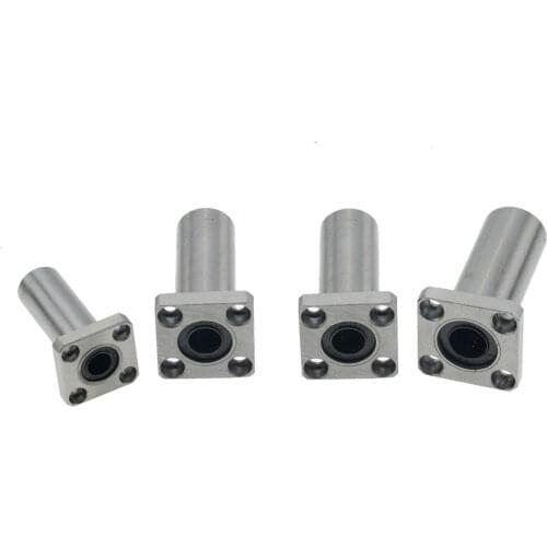 4PCS LMK10LUU LMK12LUU Long Type 10MM 12MM Flange Linear Baring CNC Linear Bush