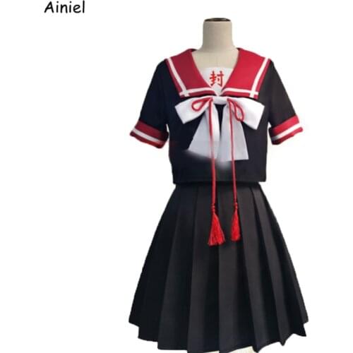 Anime Toilet-Bound Hanako-kun Cosplay Costumes Anime Performance Stage Costume Halloween Dress for Men and Women Top Skirt Tie