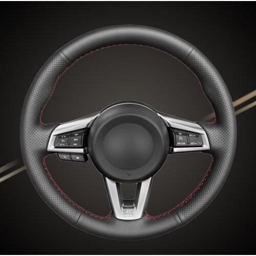 Car Braid On The Steering Wheel Cover for Mazda MX-5 2016 2017 2018 2019 Auto Wheel Covers DIY Car-styling Interior Accessory