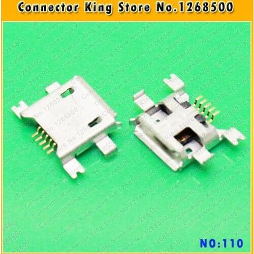 ChengHaoRan Micro USB Jack connector Socket PCB Mount for For Phone,Tablet PC,MP3,MP4 etc. 4 foot 5pin Sink type ,MC-110